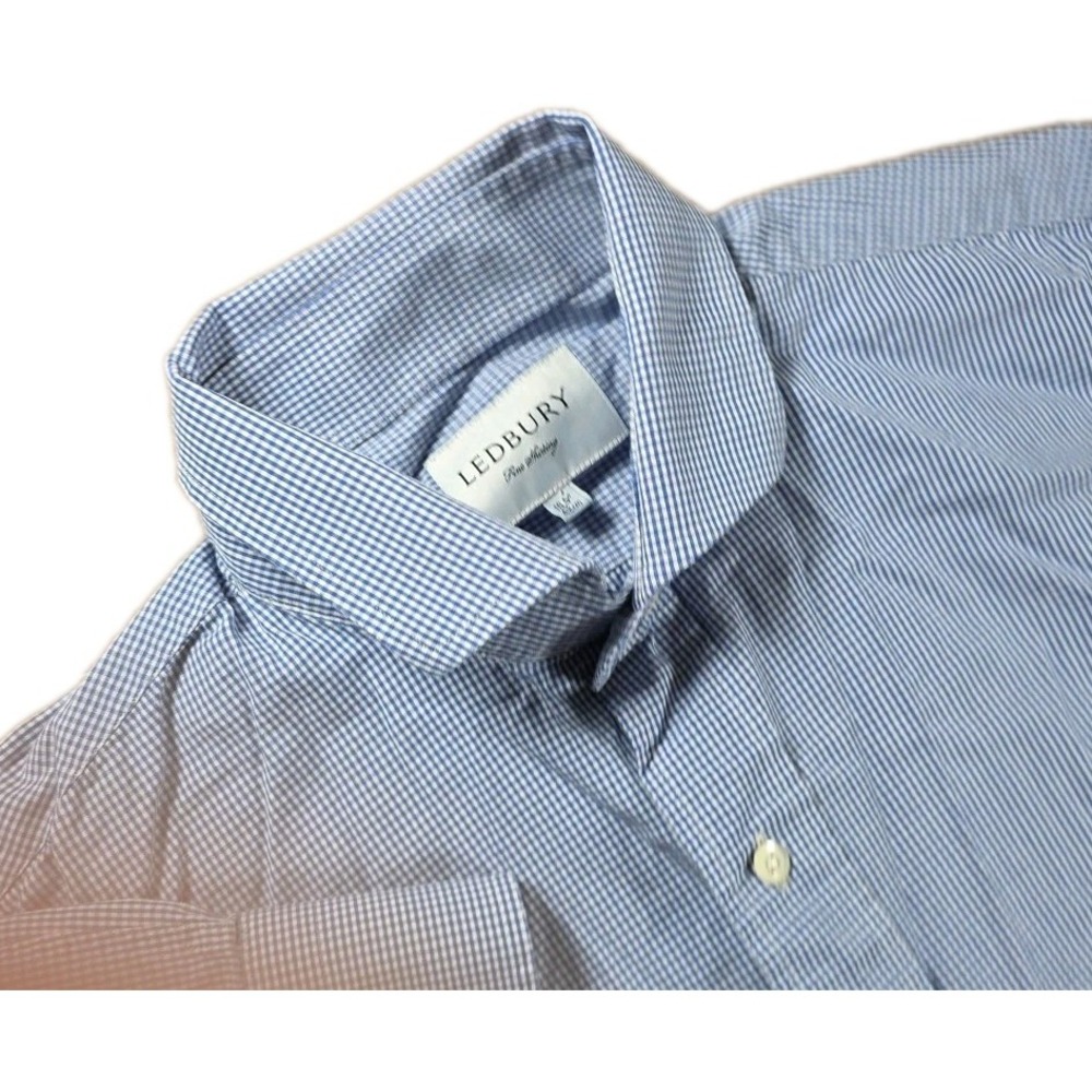 Ledbury Slim Fit Button-up Shirt, 16.5- Blue, White‎ CHECK  Office Preppy